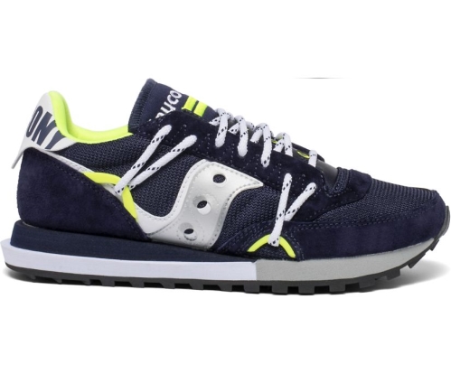 Tenis Saucony Jazz DST Unisexo Zapatos Originales Azul Marino / Plateadas México MX-051-KL